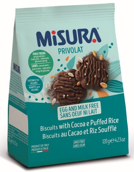 Ciastka z Kakao Misura - Kruche ciasteczka z kakao bez jaj, mleka i oleju palmowego. Bez konserwantów i GMO.