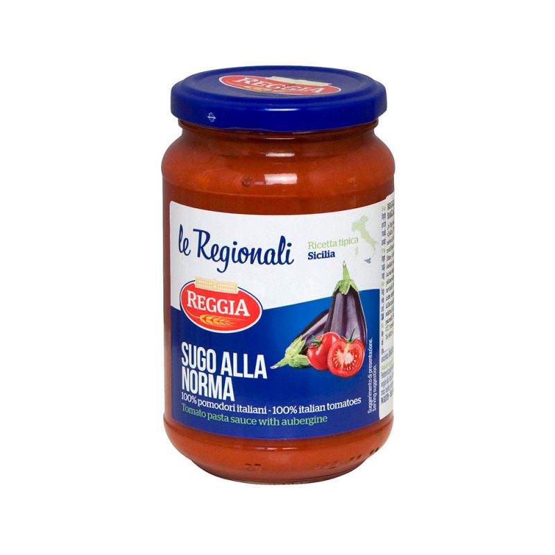 Włoski sos pomidorowy z bakłażanem (350g) - pomidory, bakłażan, śródziemnomorski smak. Idealny do penne, rigatoni, spaghetti.