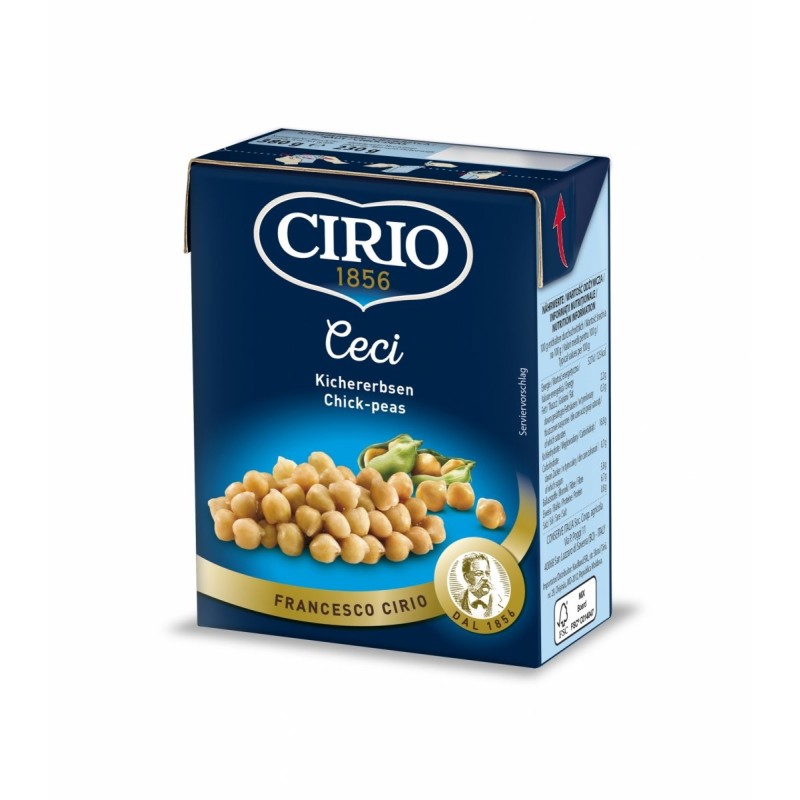 Ciecierzyca Cirio (380g) Tetra - najwyższa jakość, innowacyjne opakowanie, szerokie zastosowanie, gotowa do użycia. Idealna do sałatek, zup.