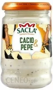 Sos Sacla Pesto Cacio&Pepe (190g) - Pikantne, idealne do makaronu, pizzy, pieczywa i sałatek. Bez konserwantów.