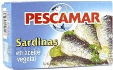 Pescamar Sardynki w Oleju Słonecznikowym (115g/85g) Pescamar - soczyste sardynki w łagodnym oleju.