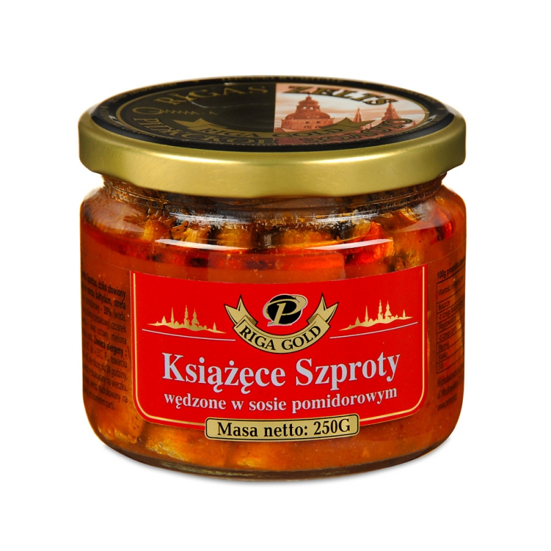 Petropat Książęce Szproty w Sosie Pomidorowym (250g) - wysokiej jakości produkt, który przypadnie do gustu miłośnikom szprotów.