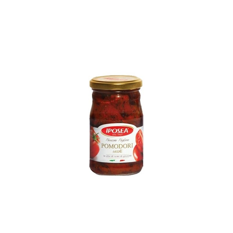 Pomidory susz. olej IPOSEA (280g) - aromatyczne, marynowane w oleju słonecznikowym z bazylią i pietruszką.