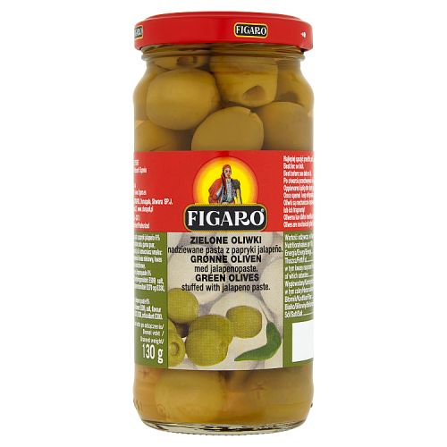 Oliwki Zielone z Pastą Jalapeno Figaro (240/130g) - idealna kombinacja pikantności i wyjątkowego smaku.