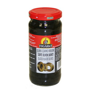 Oliwki Czarne Krojone (240g/130g) Figaro - tradycja od 1920 roku. Wyśmienite smaki Hiszpanii w Twojej kuchni! Sklep ParmaMia.