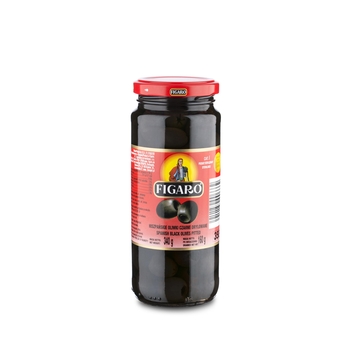Oliwki Królewskie Czarne Drylowane Figaro (340g) symbol smaku i jakości. Autentyczność tradycji oliwkowej w każdym kęsie.