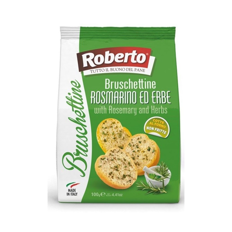 Grzanki Bruschettine Rozmaryn i Zioła - chrupiące plastry pieczonego chleba z dodatkiem aromatycznych ziół, które zachwycą Cię swoim smakiem