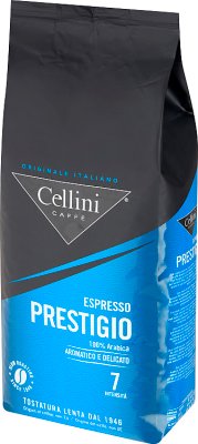 Kawa Ziarnista Prestigo 100% Aromatico - doskonała kawa dla osób, które szukają głębokiego i przyjemnego smaku espresso.